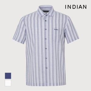 [INDIAN] 크레이프 체크셔츠_MITNS3M3231