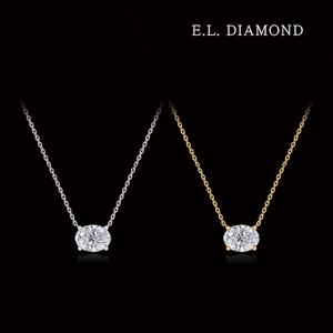 [E.L DIAMOND]18K 랩다이아몬드 1캐럿 오벌 목걸이