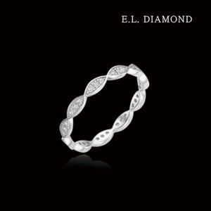 [E.L DIAMOND]18K 랩다이아몬드 웨이브 이터니티 반지