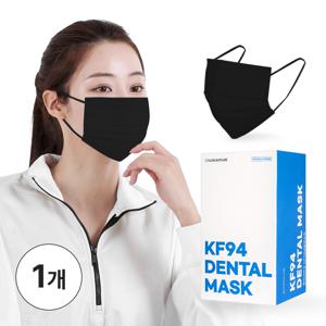 퓨어네이처 국산 볼밀착특허 KF94 덴탈형마스크 블랙 중형 1개씩 포장 1박스 총 30매