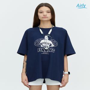DRY AIR RUN PEOPLE OVER FIT TEE_NAVY