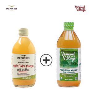 유기농사과식초 데니그리스500ml+버몬트빌리지473ml