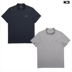 K2 케이투 남성 기능성 스트라이프 메쉬 반팔 집업 티셔츠 GMM24295