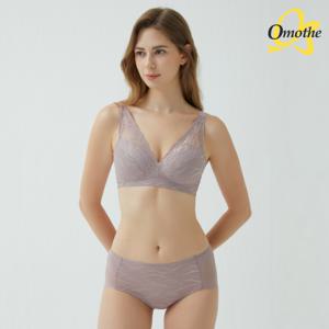 빅사이즈 ABCDE컵 베이직 풀커버 노와이어 브라팬티(OMFGBR10_2S) 2종/드라이로즈