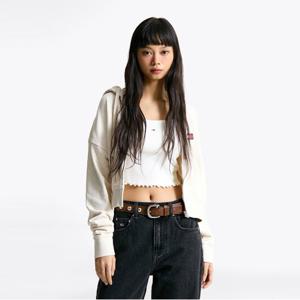 박시 크롭 후드 집업 (T32F0TJC01TWT2AE3)