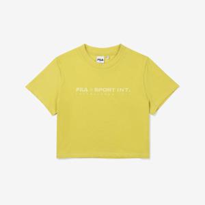 휠라 인터내셔널 크롭 티셔츠 FS2RSF2172F_MUD
