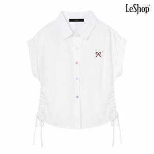 정상가:59000원ㅣ컬러 버튼 사이드 스트링 반팔 셔츠 (DP2BA025A)