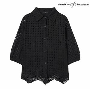 정상가:69000원ㅣ펀칭 레이스 반팔 블라우스 (NP2BA032L0)