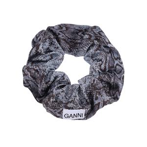 GANNI A6434 371 플라워 프린트 새틴 스크런치 헤어밴드