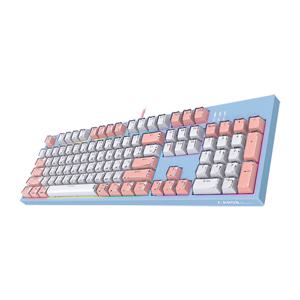 AN08 아이스큐브 카일광축 LED 가스켓 게이밍 리니어 기계식 키보드 블루 (다크 적축)