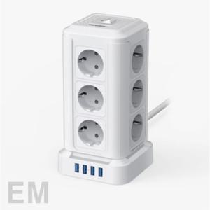 [롯데백화점] USB 타워 멀티탭 4000W 대용량 16구 화이트