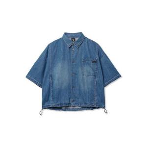 [라이프워크] 여성 원포켓 데님 반팔 셔츠_LW252DR892
