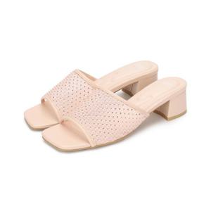 [최초가 89,000원] 카멜 네트시스루 뮬 02 Light Pink 4cm