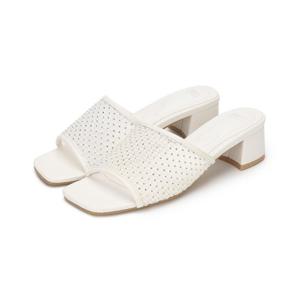 [최초가 89,000원] 카멜 네트시스루 뮬 02 White 4cm