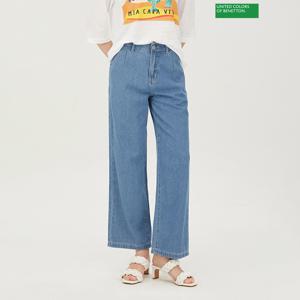 아울렛 원턱 롱 해지 데님 팬츠 BADP55431