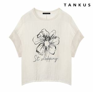 정상가:59,000원 ㅣ 가오리핏 프린팅 블라우스 (TX2BL023L0)