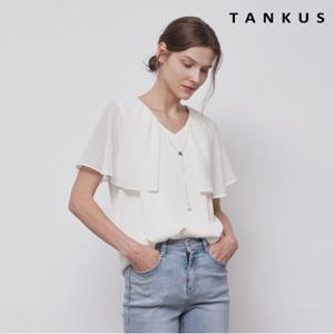 정상가:69,000원 ㅣ 진주 목걸이 숄더 레이어드 소매 반팔 블라우스 (TX2BL055L0)