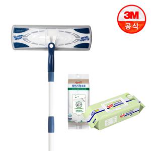 대형 미드나잇 막대걸레+정전기청소포 30매+물걸레 청소포 30매