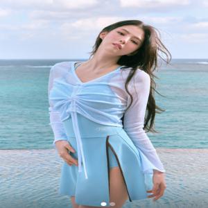 한소희착용 휠라 원피스 수영복 _ FS2SWH2459FLBU_SD