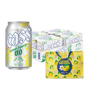 G)카스 레몬 제로 330ml X 24캔 +위글위글 쇼퍼백
