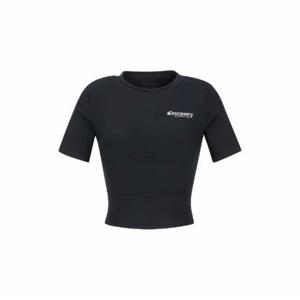 디스커버리래쉬가드 EQF DWSW94043-BKS 여성 반팔 크롭 골지 워터탑