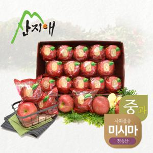 씻어나온 꿀사과 3kg 1box (중과) / 청송산 미시마 당도선별