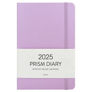 [인디고] 2025 프리즘 B6 먼슬리 다이어리 (날짜형, 32절, 월간) : 라벤더