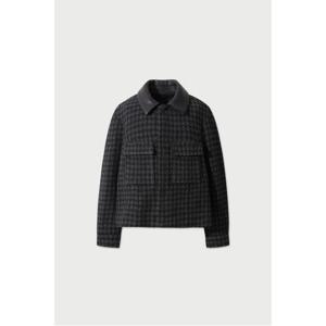 맨 [최초판매가 1,090,000원] SALOMASPE 글리터 하운드투스 레더 칼라자켓_IRJAW24060BKX