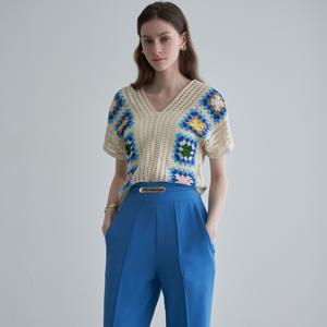 공식몰 [정상가 59,000원] 스카시 배색 포인트 나시 세트 니트 LM08KN107L