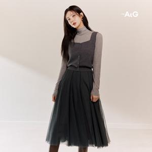 더엣지 투톤 샤 스커트