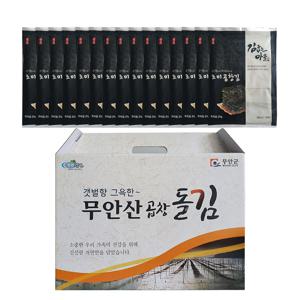 전남무안곱창김 두꺼운 조미김 15봉 들기름으로 바삭하게 구운 조미곱창김