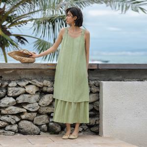 LS_Slip high-end beach dress