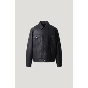 REEVES 레더 트러커 자켓_IRJLS24001BKX