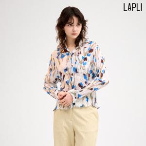 [최초가 129000원] 튤립 패턴 링클 블라우스_LPBLS325001