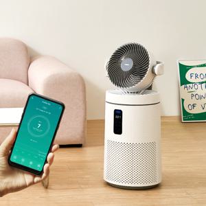 롯데 에코제트 공기청정기 써큘레이터형 펫필터 UVC IOT연동 WIFI LE-910