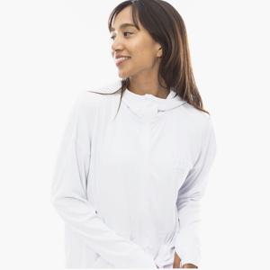 빌라봉 여성 커버업 루즈 핏 래쉬가드 후드 짚업 WE11RZ271WHT