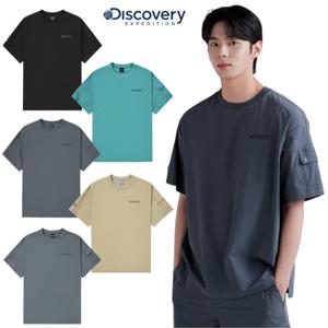 디스커버리 프레시벤트 경량 우븐 반팔티셔츠 DXTR76043