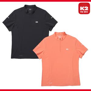 K2 여름 여성 등산 반팔 집업 티셔츠/산행/통기성/냉감/KWM24214YD