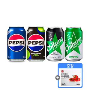 펩시 제로 6캔+펩시 6캔+칠성사이다 제로 6캔+칠성사이다 6캔 355ml 총 24캔(업소용)+위생장갑 150매