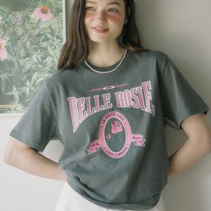 [아워호프] Belle Rose T-shirt - Dark Grey [H24SM1-TS06-DGR]