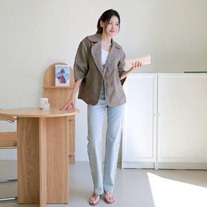 14번 [CJ단독][최초가 89,900원]프렌치린넨100 로리타 사파리 자켓
