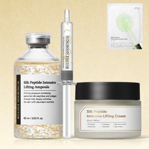 [리프팅SET] 실크 펩타이드 주름 개선 녹는실 앰플 60ml + 크림 50g (+그린토마토 마스크팩 1매)
