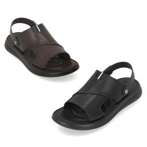 [정상가 159000원]  마쯔 남성 소가죽 와이드 스트랩 투웨이 샌들 2.5cm LCMW23M526