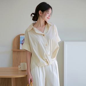 [CJ단독][최초가 79,900원]리안느 드레이프 셔츠 블라우스