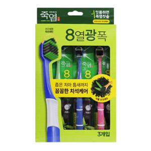 [롯데백화점][엘지생활건강]죽염 8열 광폭 약한잇몸 집중케어 칫솔 3개입