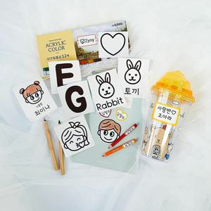 페이지 PAGEE 모바일 프린터 전용 라벨 스티커 카트리지 7종세트 각1개
