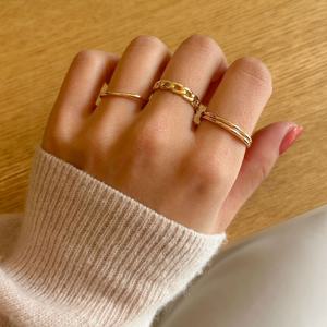 14K 18K 데일리 볼륨 링 반지 1.5mm