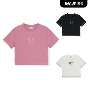 [공식]  여성 베이직 쿠퍼스 로고 슬림 크롭 기능성 반팔 티셔츠 (3 COLOR)