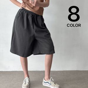 [브리치]  / 버뮤다 밴딩 와이드 5부 면 트레이닝 반바지 빅사이즈/ 8color