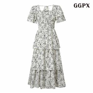 정상가:89,000원 ㅣ 캉캉 플라워 백 끈 롱 원피스 (GPBOW060D)